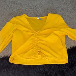 Yellow cropped top